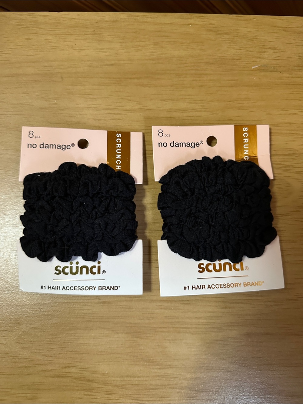 Scünci Black No Damage Narrow Hair Scrunchies